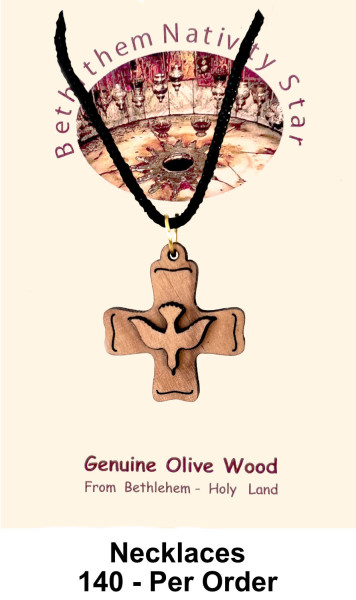 Holy Spirit Cross Necklaces 1 Inch (Bulk discount) - 140 @ $2.30 Each (Sale $1.99)