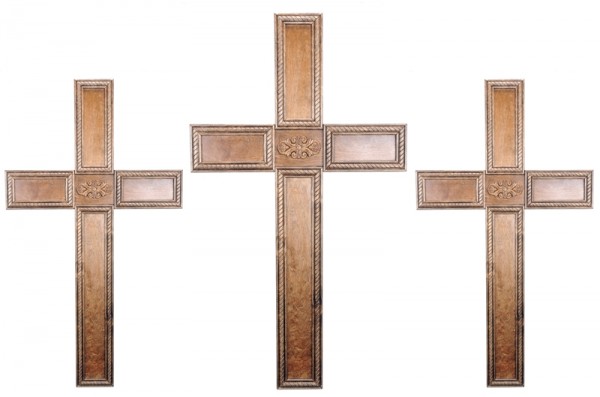 Large 3 Cross Display for a Church - Brown
