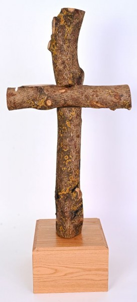 Large 3 Foot Standing Olive Wood Cross - Brown, 1 Cross