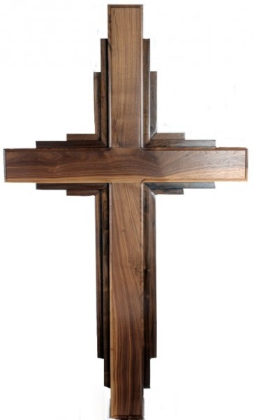 Large 4 Foot Contemporary Wall Cross - Brown, 1 Cross