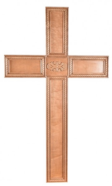 Large 4 Foot Decorative Birch Wooden Wall Cross - Brown, 1 Cross