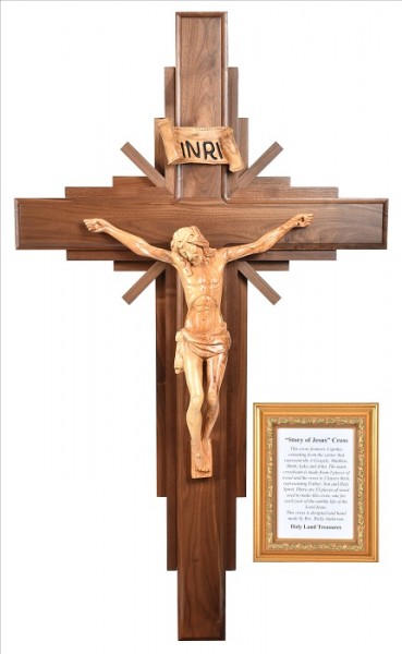 Large 4 Foot Story of Jesus Wall Crucifix - Brown, 1 Crucifix