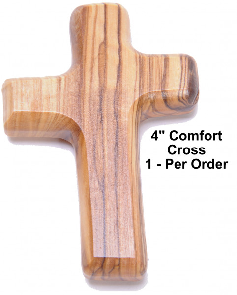Olive Wood Comfort Cross | Best Seller - Brown, 1 Cross