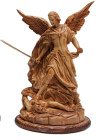 St. Michael the Archangel Statue Olive Wood 9.5 Inches Tall