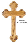 Wholesale 6.5 Inch Olive Wood Wooden Wall Crosses